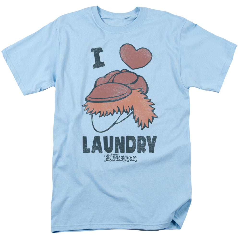 Fraggle Rock Laundry Lover Mens T Shirt Light Blue