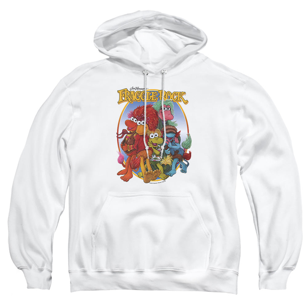 Fraggle Rock Group Hug Mens Hoodie White