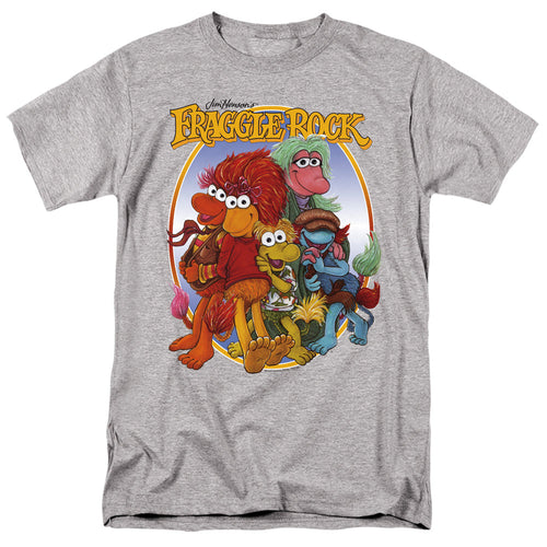 Fraggle Rock Group Hug Mens T Shirt Athletic Heather