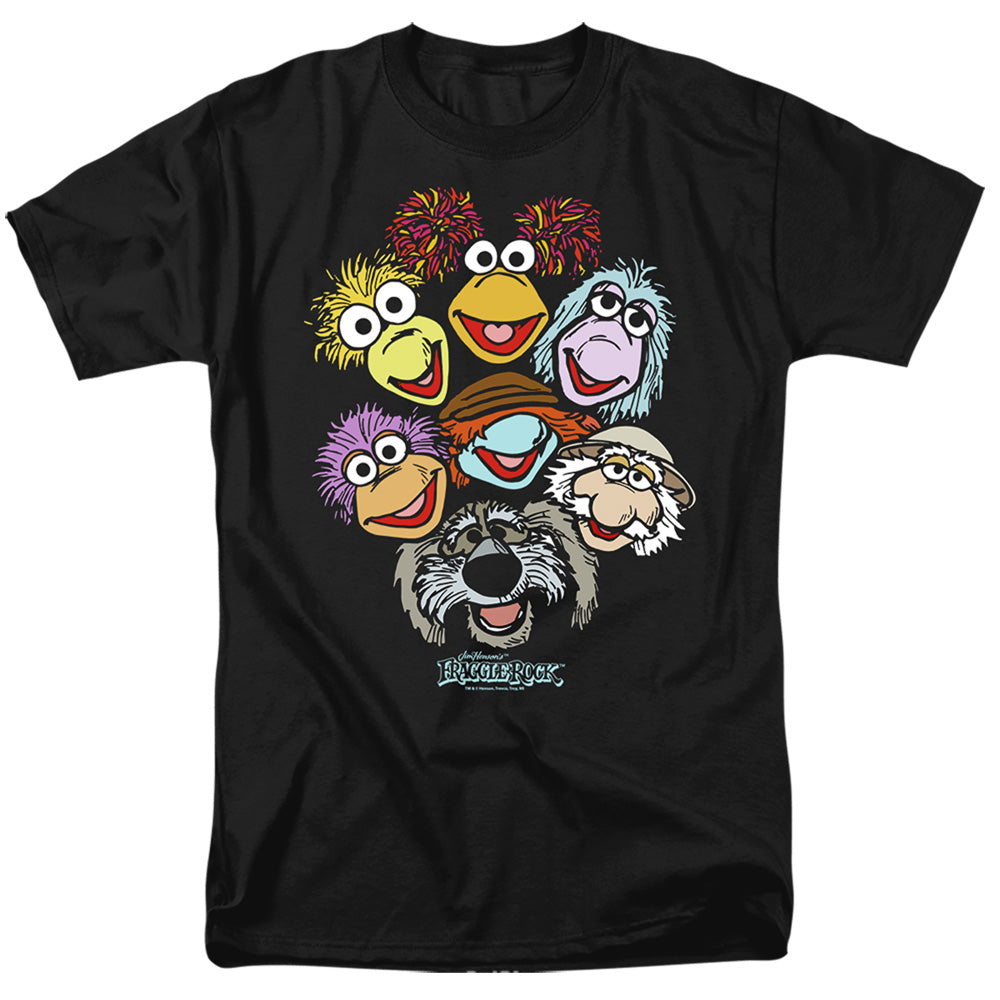 Jim Henson - Fraggle Rock Fraggle Flock Mens T Shirt Black