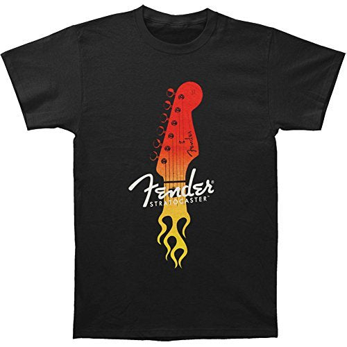 Fender Strat Flaming Head Mens T Shirt
