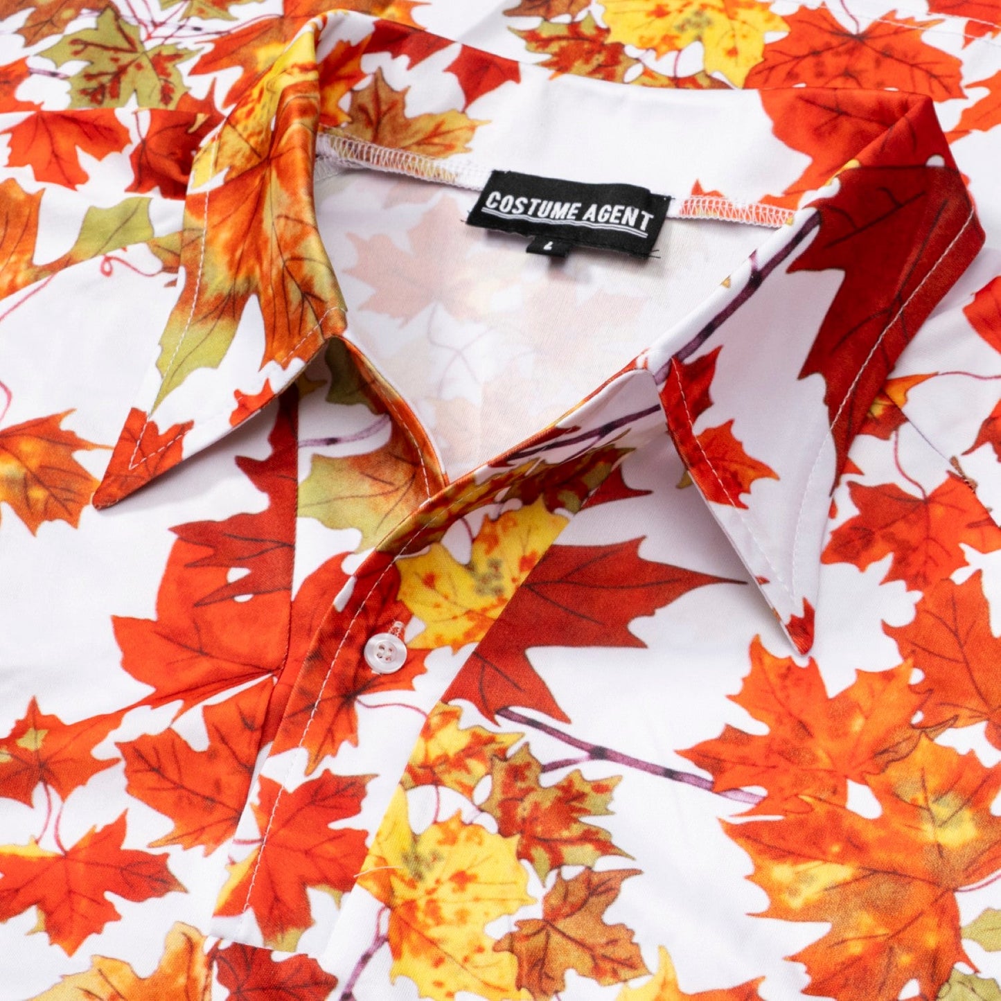 Tyler Durden Maple Leaf Button Up Shirt Adult Halloween Costume Cosplay Shirt