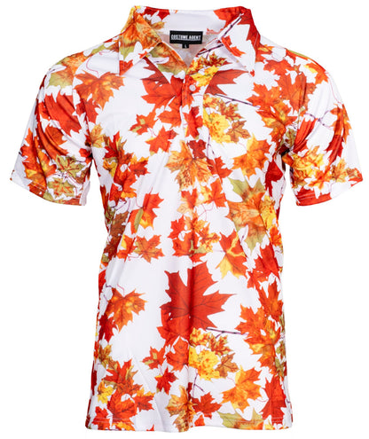 Tyler Durden Maple Leaf Button Up Shirt Adult Halloween Costume Cosplay Shirt