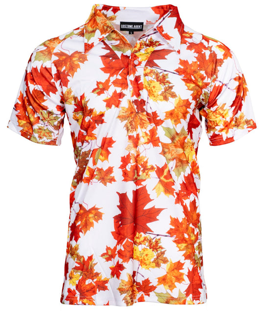 Tyler Durden Maple Leaf Button Up Shirt Adult Halloween Costume Cosplay Shirt