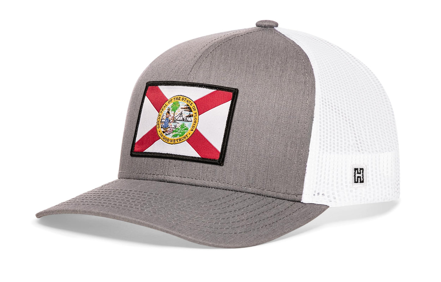 Florida Flag Trucker Haka Hat Black FL Snapback