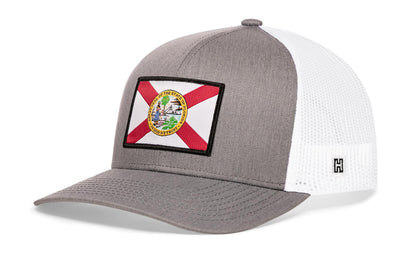 Florida Flag Trucker Haka Hat Black FL Snapback