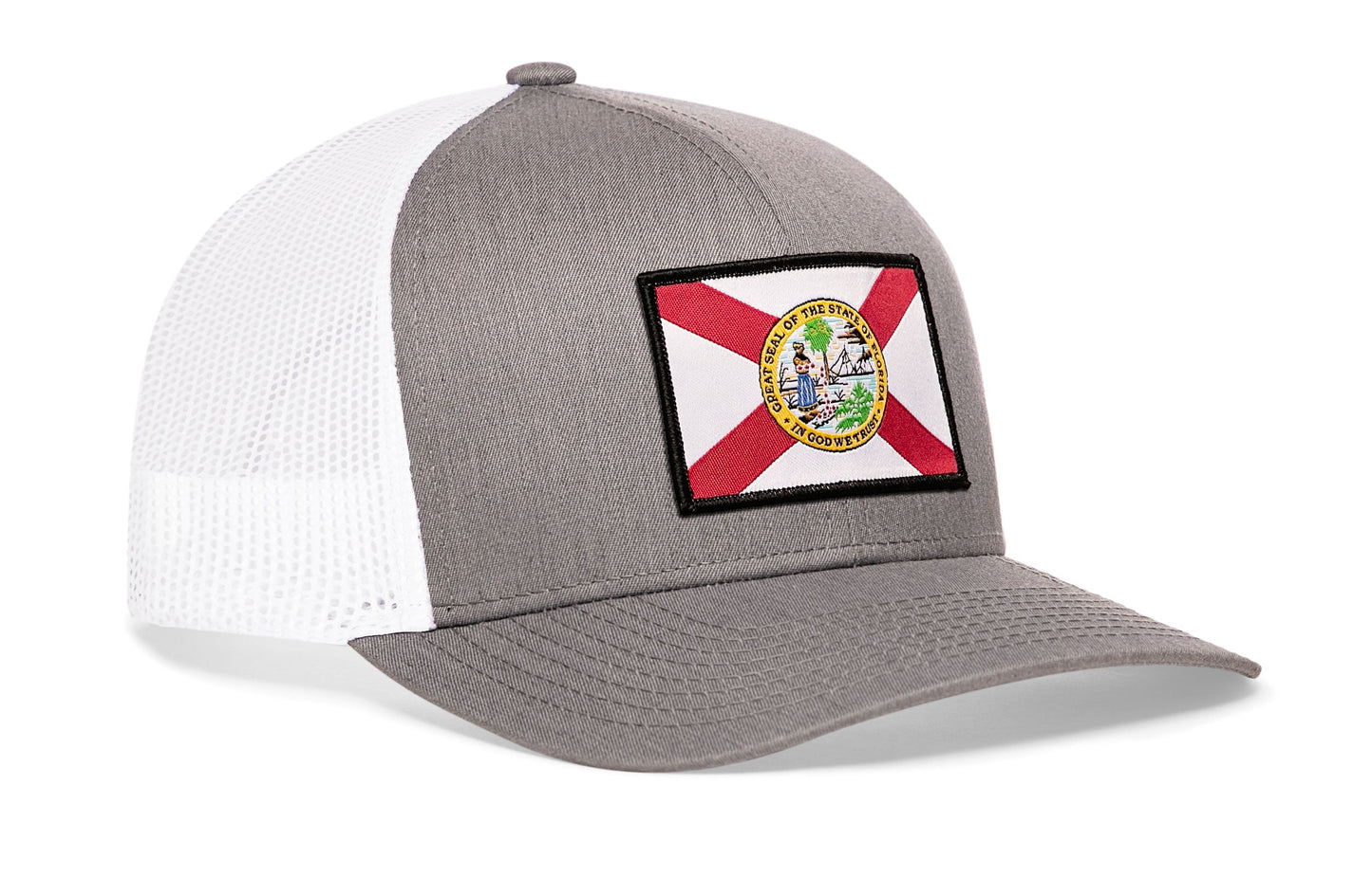 Florida Flag Trucker Haka Hat Black FL Snapback