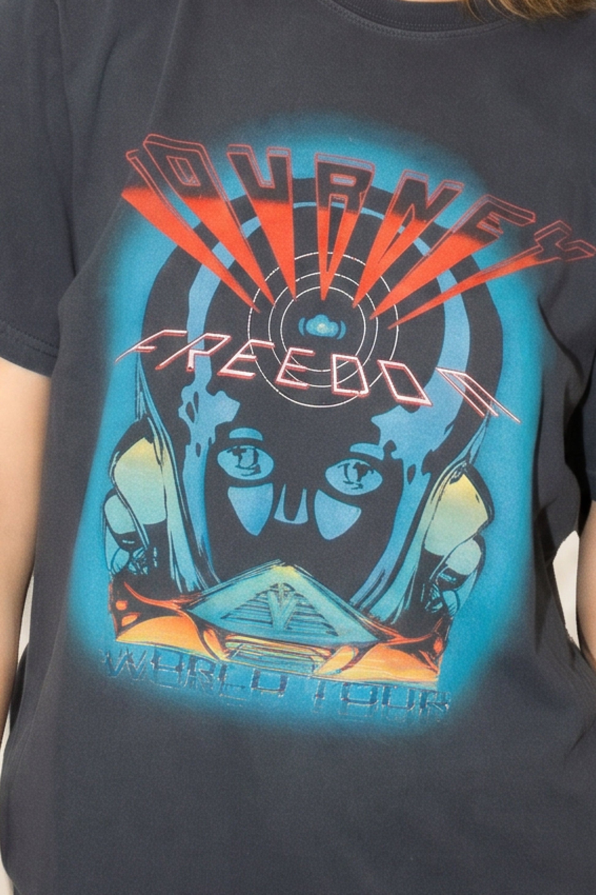 Journey World Tour Womens Tee T Shirt Black