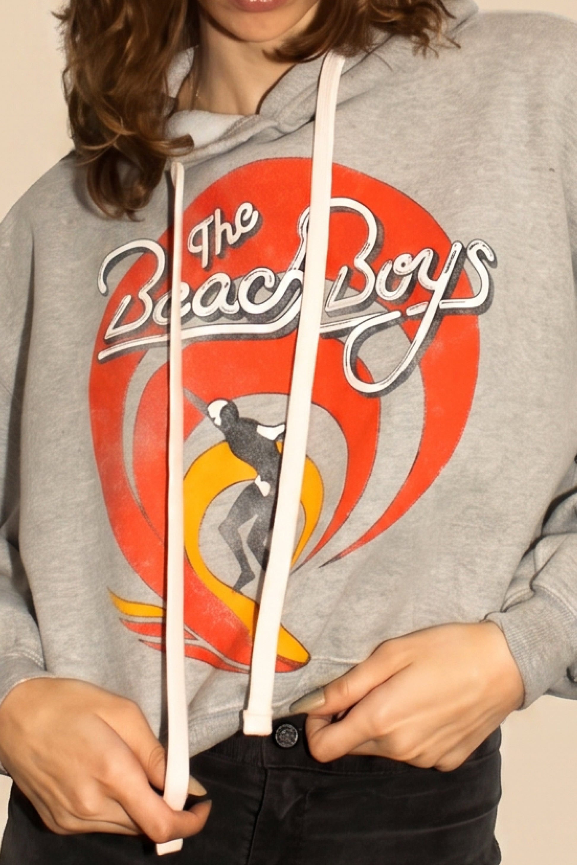 The Beach boys Surfer Womens Hoodie Grey