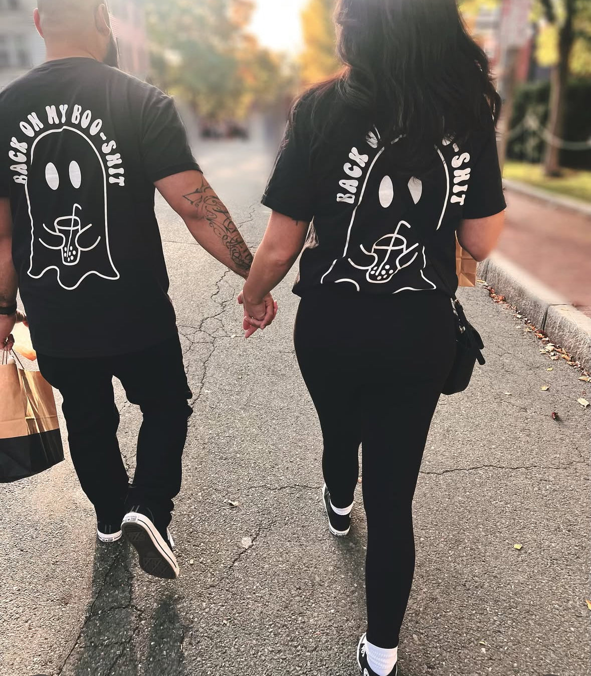 Back on my Boo Shit Graphic Tee Womens T Shirt Black