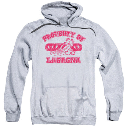 Garfield Property Of Lasagna Mens Hoodie Athletic Heather