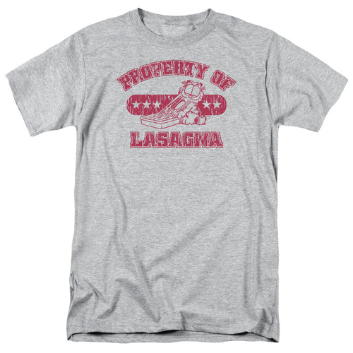Garfield Property Of Lasagna Mens T Shirt Athletic Heather