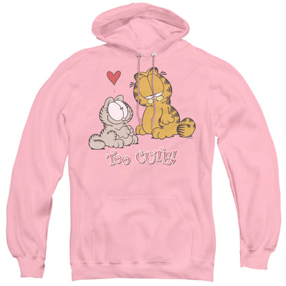 Garfield Too Cute Mens Hoodie Pink