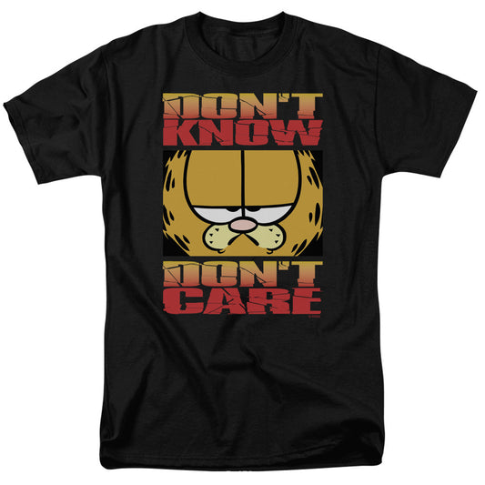 Garfield Dont Know Dont Care Mens T Shirt Black