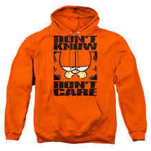 Load image into Gallery viewer, Garfield Don&#39;T Know Don&#39;T Care Mens Hoodie Orange
