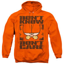 Load image into Gallery viewer, Garfield Don&#39;T Know Don&#39;T Care Mens Hoodie Orange
