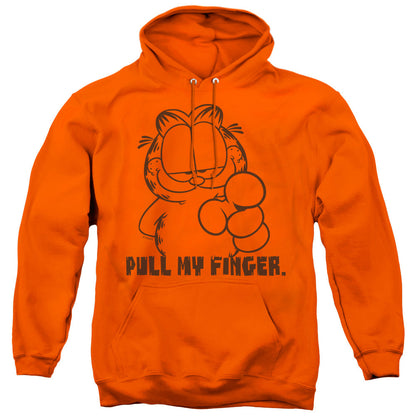 Garfield Pull My Finger Mens Hoodie Orange