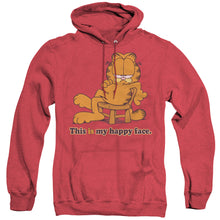 Load image into Gallery viewer, Garfield Happy Face Heather Mens Hoodie Red
