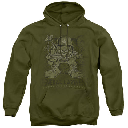 Garfield General Laziness Mens Hoodie Military Green
