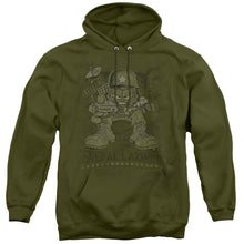Load image into Gallery viewer, Garfield General Laziness Mens Hoodie Military Green
