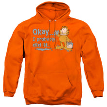 Load image into Gallery viewer, Garfield I Probably Did It Mens Hoodie Orange
