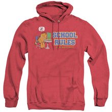 Load image into Gallery viewer, Garfield School Rules Heather Mens Hoodie Red
