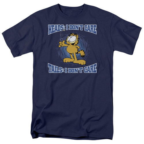 Garfield Heads Or Tails Mens T Shirt Navy