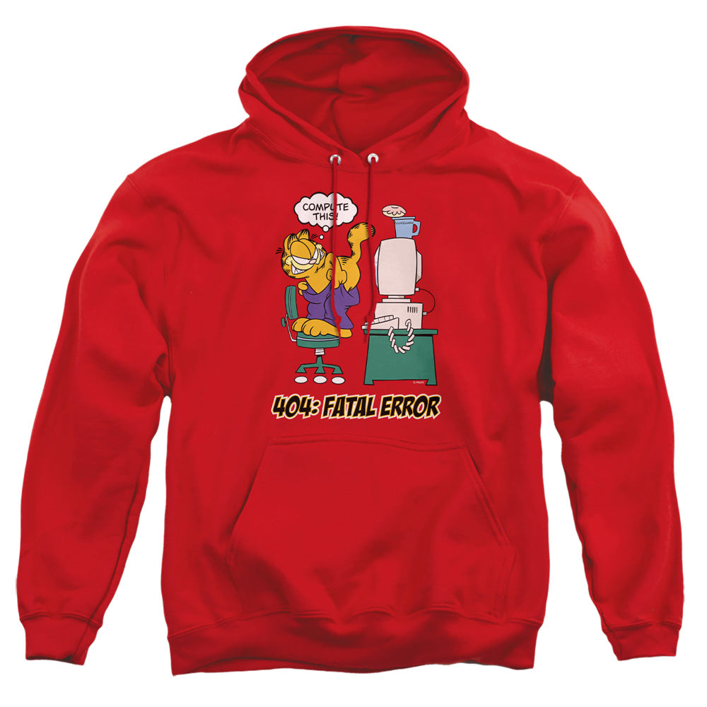 Garfield Compute This Mens Hoodie Red