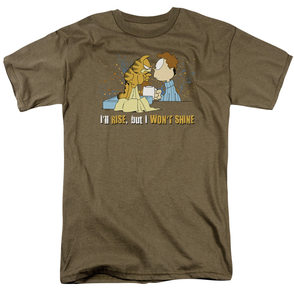 Garfield Ill Rise Mens T Shirt Safari Green