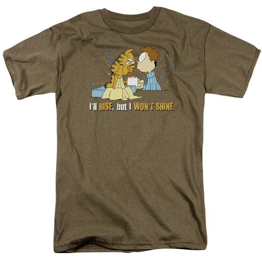 Garfield Ill Rise Mens T Shirt Safari Green