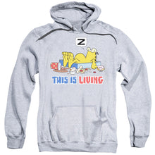 Load image into Gallery viewer, Garfield This Is Living Mens Hoodie Athletic Heather
