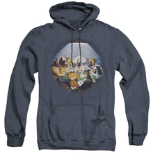 Load image into Gallery viewer, Garfield Playing With The Big Dogs Heather Mens Hoodie Navy
