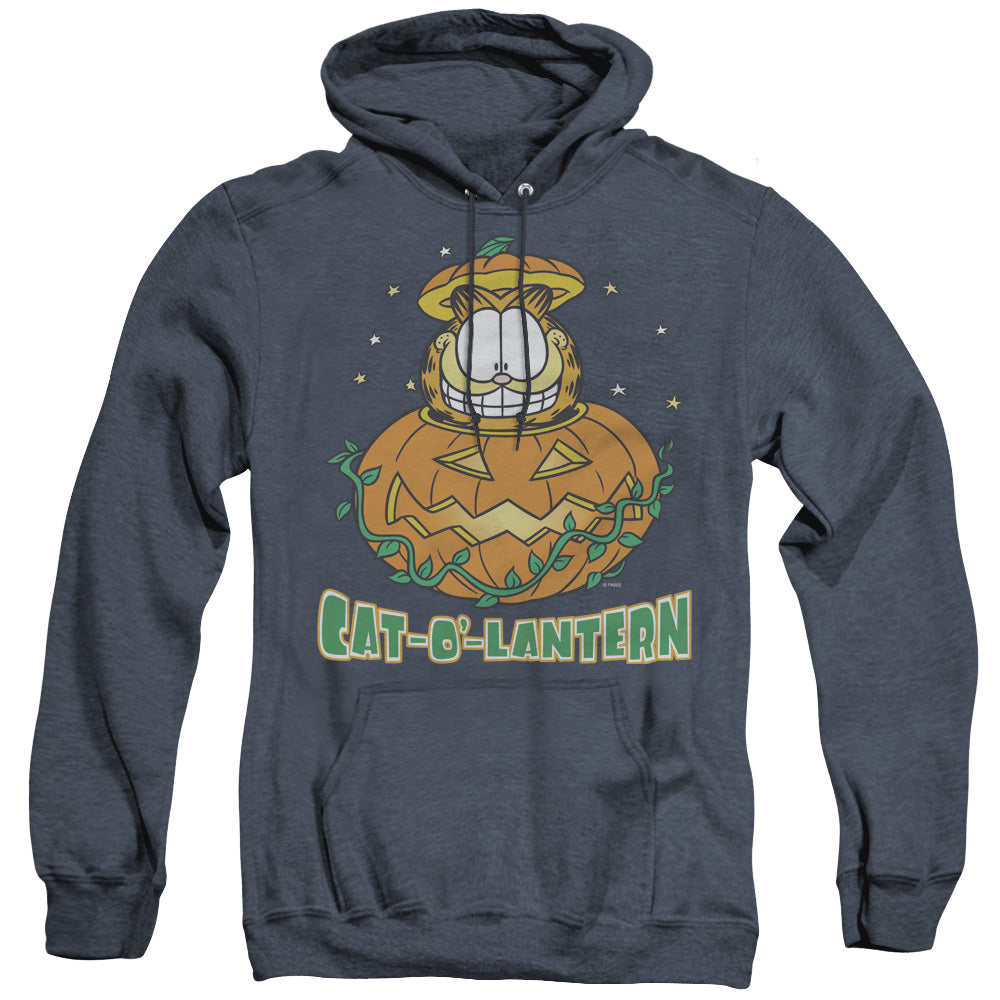 Garfield Cat O Lantern Heather Mens Hoodie Navy