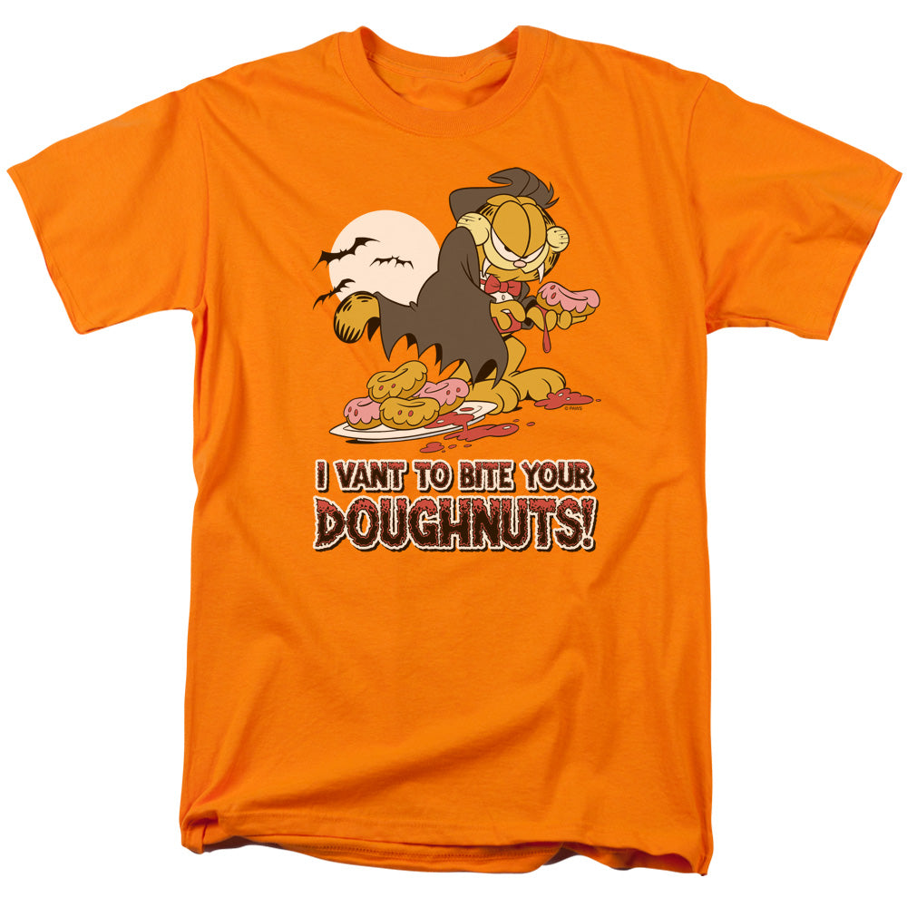 Garfield I Vant Doughnuts Mens T Shirt Orange