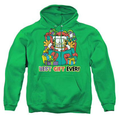 Garfield Best Gift Ever Mens Hoodie Kelly Green