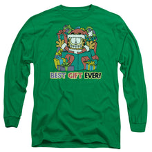 Load image into Gallery viewer, Garfield Best Gift Ever Mens Long Sleeve Shirt Kelly Green Officially Licensed
