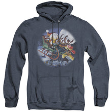 Load image into Gallery viewer, Garfield Moonlight Ride Heather Mens Hoodie Navy
