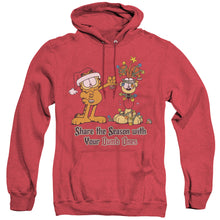 Load image into Gallery viewer, Garfield Share The Season Heather Mens Hoodie Red
