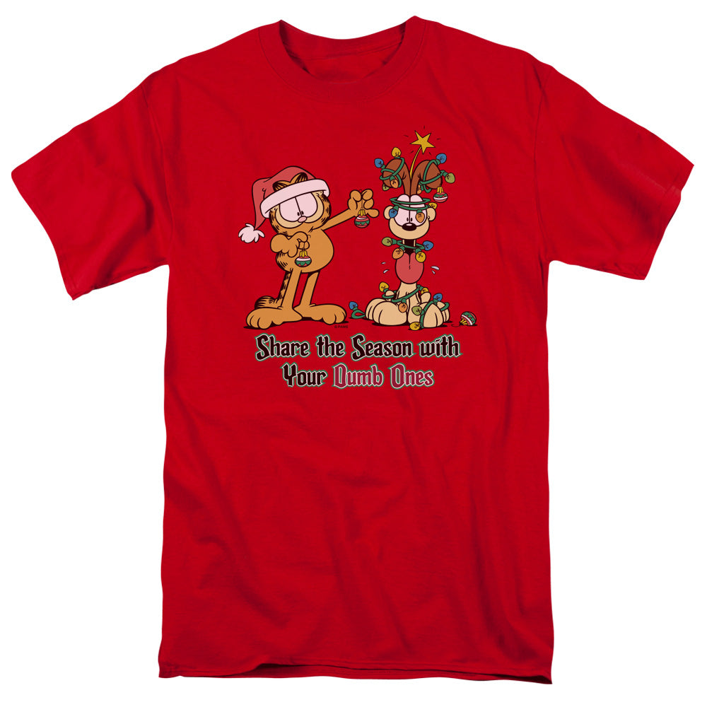 Garfield Share The Season Mens T Shirt Red