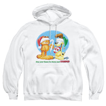 Load image into Gallery viewer, Garfield Merry And Striped Mens Hoodie White
