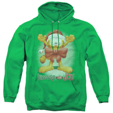 Load image into Gallery viewer, Garfield Unwrap The Joy! Mens Hoodie Kelly Green
