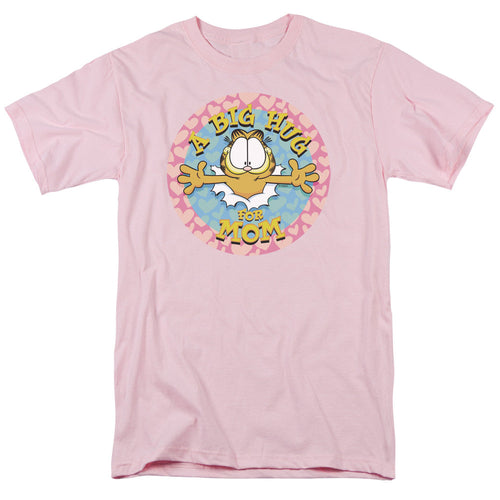 Garfield A Big Hug For Mom Mens T Shirt Pink