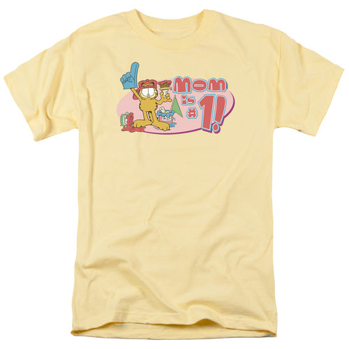 Garfield Mom Number One Mens T Shirt Yellow
