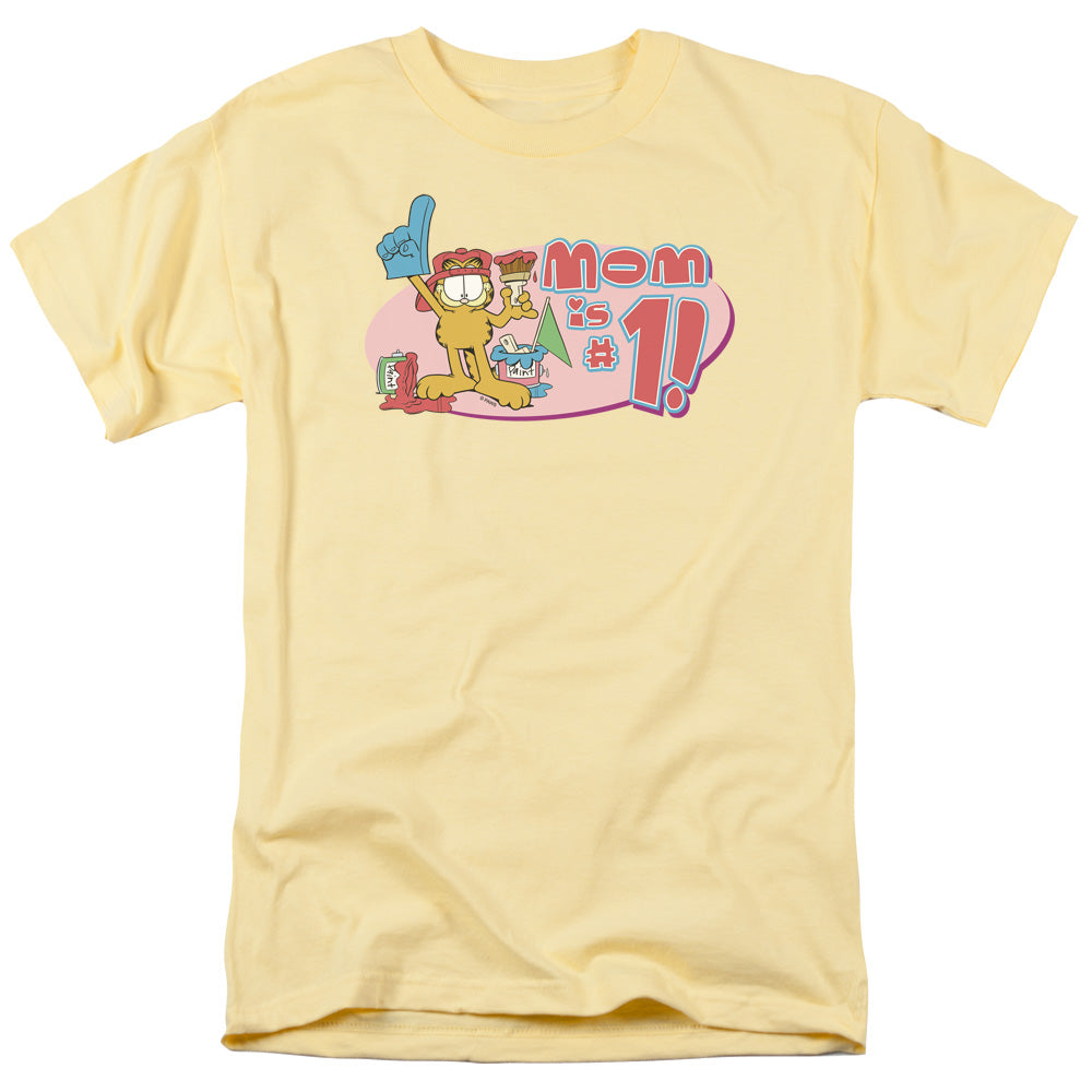 Garfield Mom Number One Mens T Shirt Yellow
