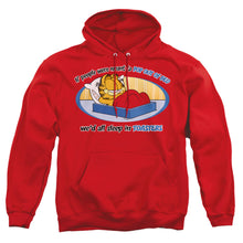 Load image into Gallery viewer, Garfield Pop Out Of Bed Mens Hoodie Red
