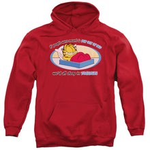 Load image into Gallery viewer, Garfield Pop Out Of Bed Mens Hoodie Red
