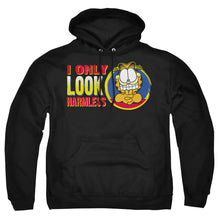Load image into Gallery viewer, Garfield I Only Look Harmless Mens Hoodie Black
