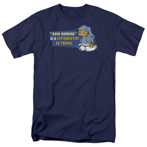 Garfield Contradicition in Terms Mens T Shirt Navy Blue