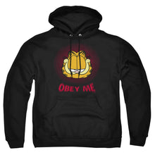 Load image into Gallery viewer, Garfield Obey Me Mens Hoodie Black
