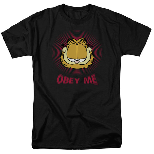 Garfield Obey Me Mens T Shirt Black